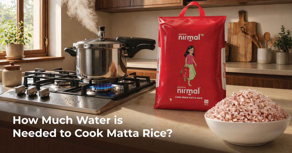 How much water is required to make matta rice?
