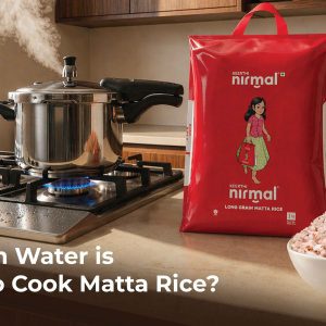How much water is required to make matta rice?